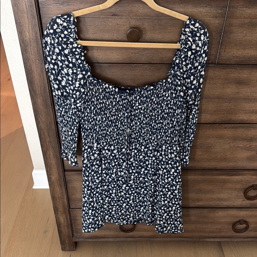 Floral Print Long Sleeve Dress